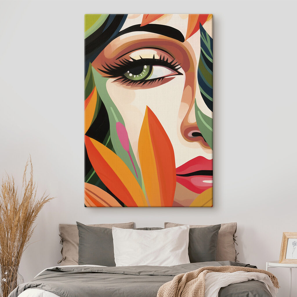 Vibrant colors and captivating gaze