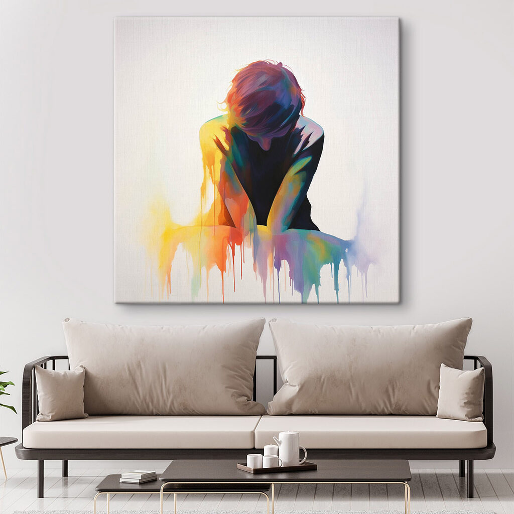 Person with their head down Person with their head down