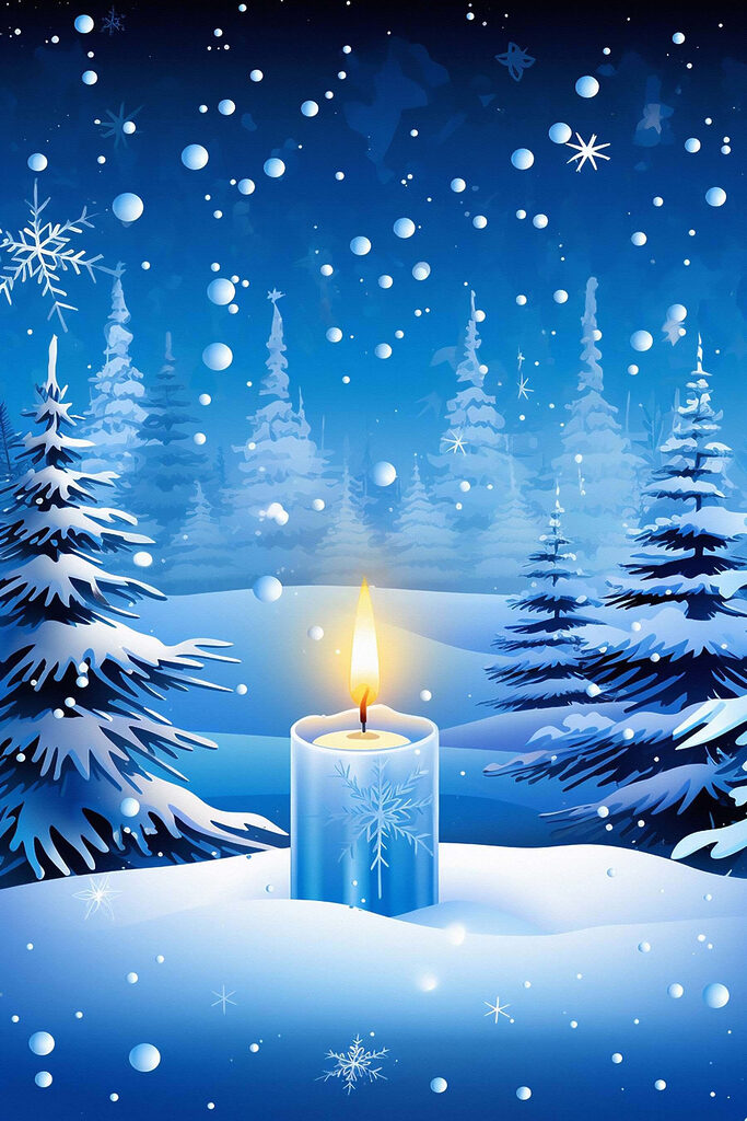 Candle in the snow