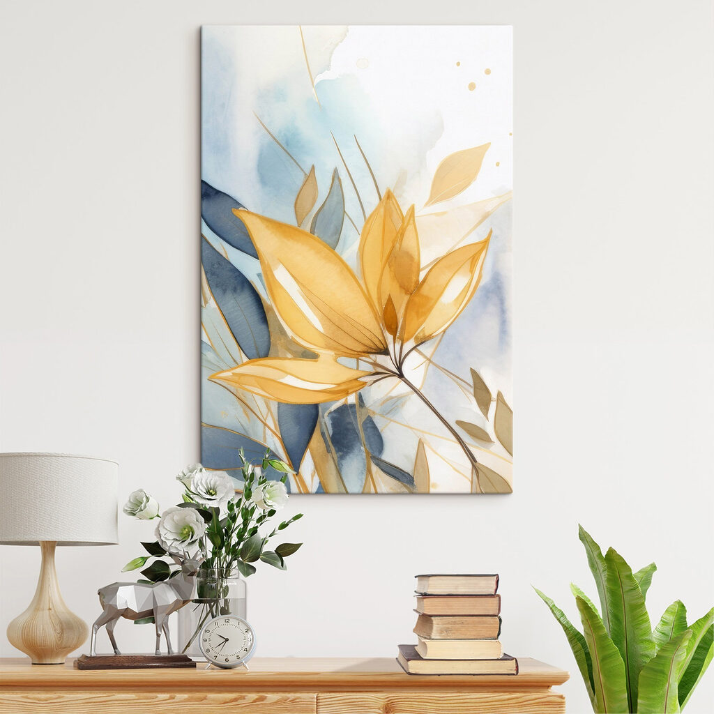 Yellow and blue leaves