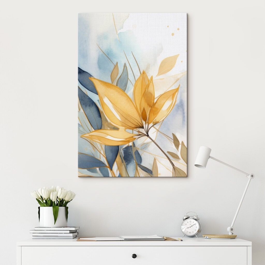 Yellow and blue leaves