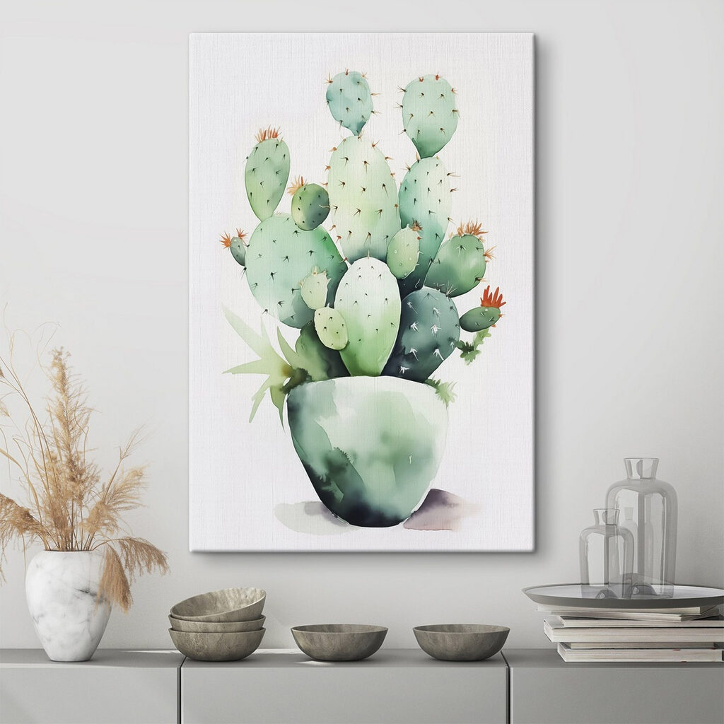 Watercolor of a cactus