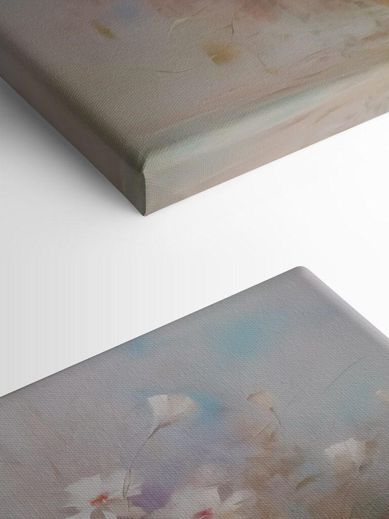 Painting of flowers in a basket Painting of flowers in a basket