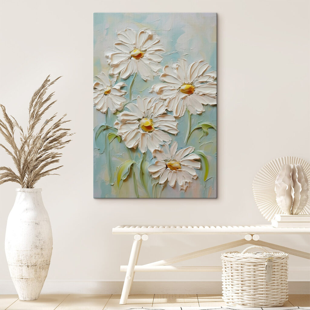 Painting of white flowers Painting of white flowers