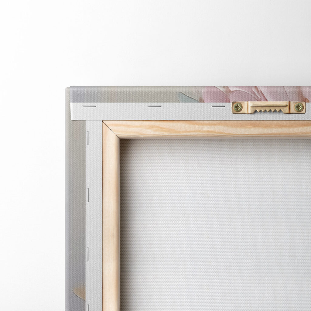 Painting of flowers on a white surface