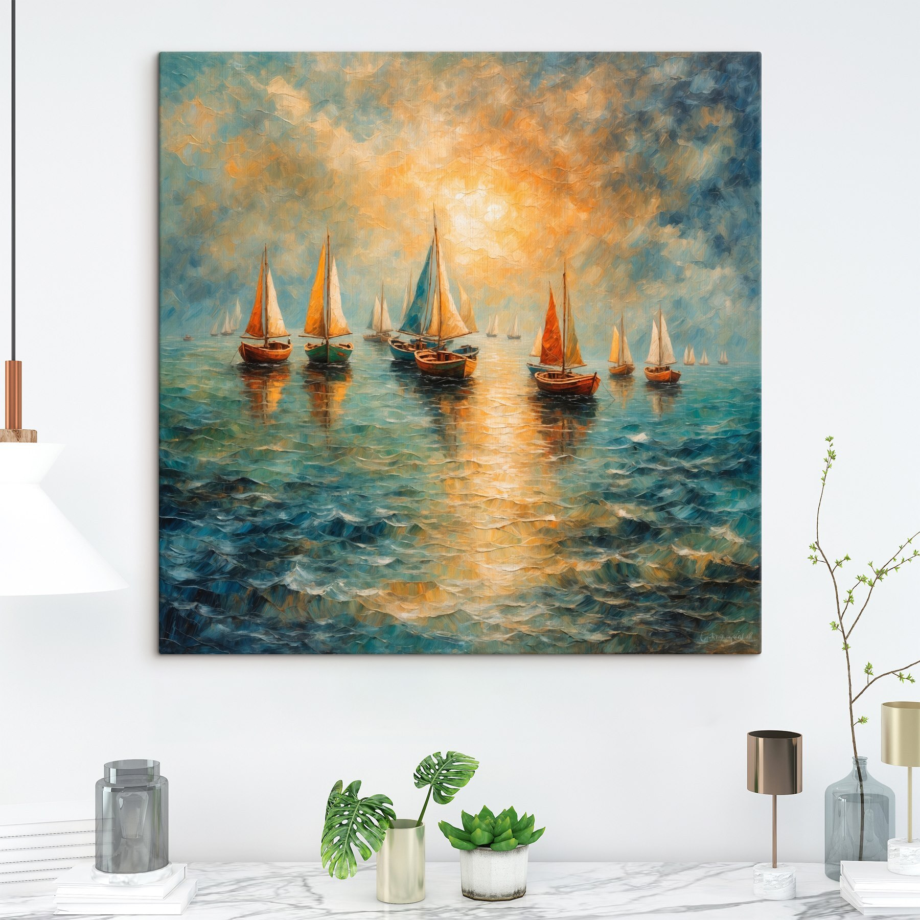 Group of boats on water Group of boats on water