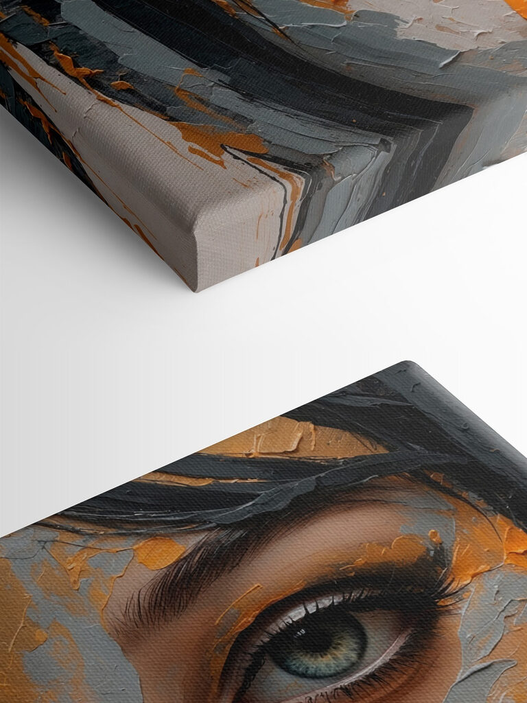 Woman with paint on her face Woman with paint on her face