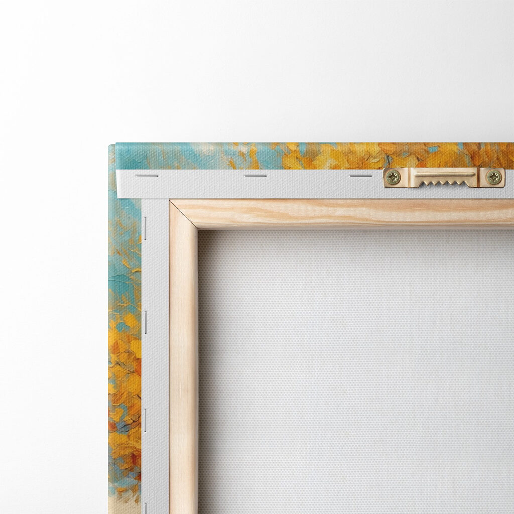 Painting of a tree with yellow leaves Painting of a tree with yellow leaves