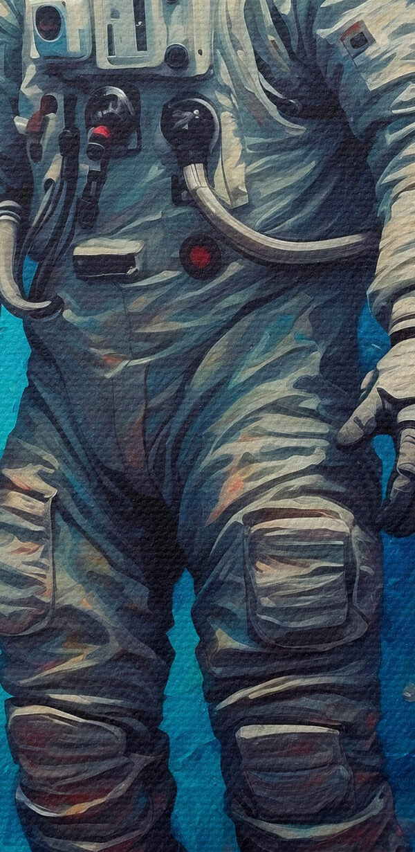 Astronaut vo vesmíre s farebným pozadím Astronaut vo vesmíre s farebným pozadím