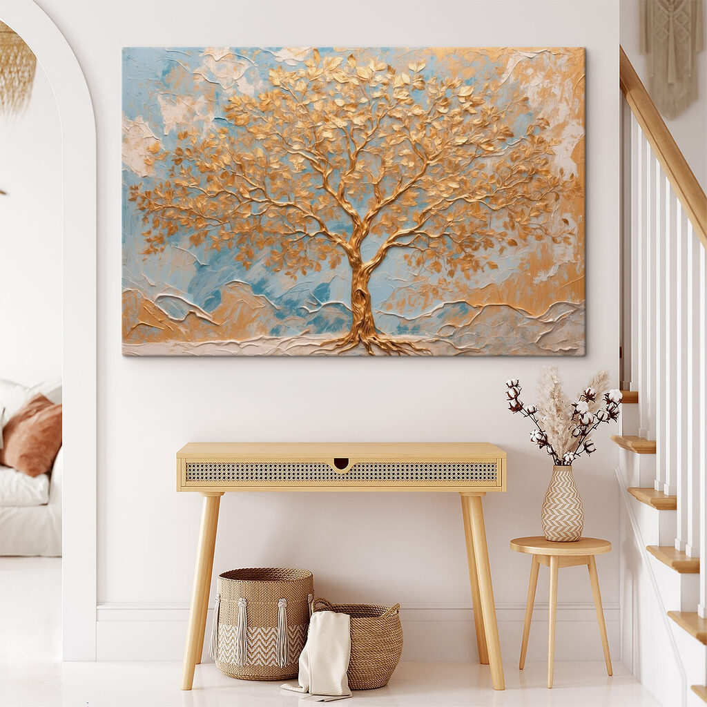 Majestic tree against tranquil backdrop