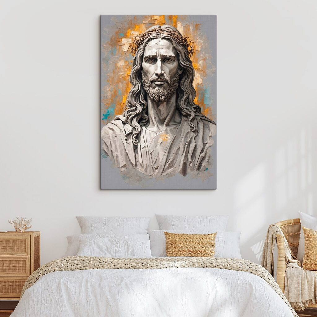 Statue of a man with a crown of thorns Statue of a man with a crown of thorns