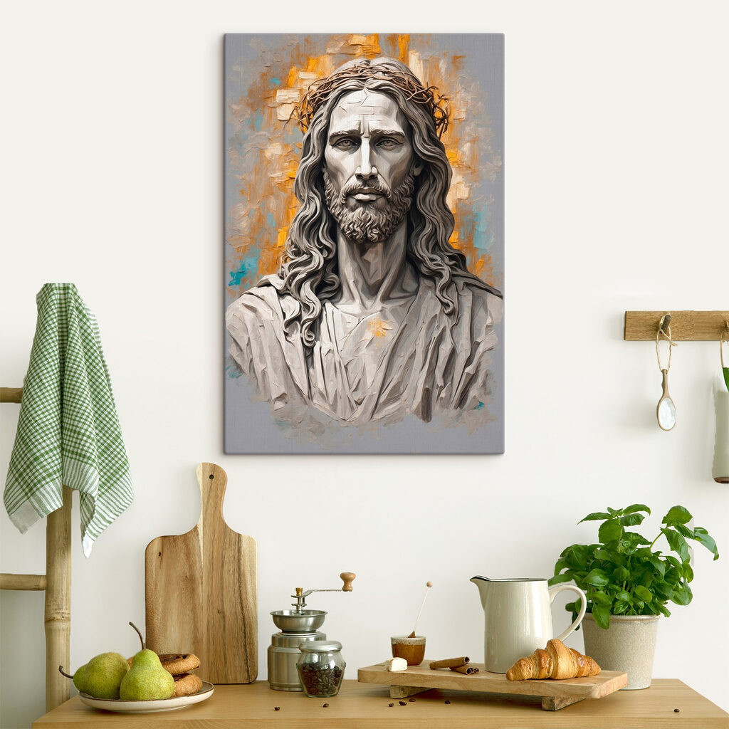 Statue of a man with a crown of thorns Statue of a man with a crown of thorns