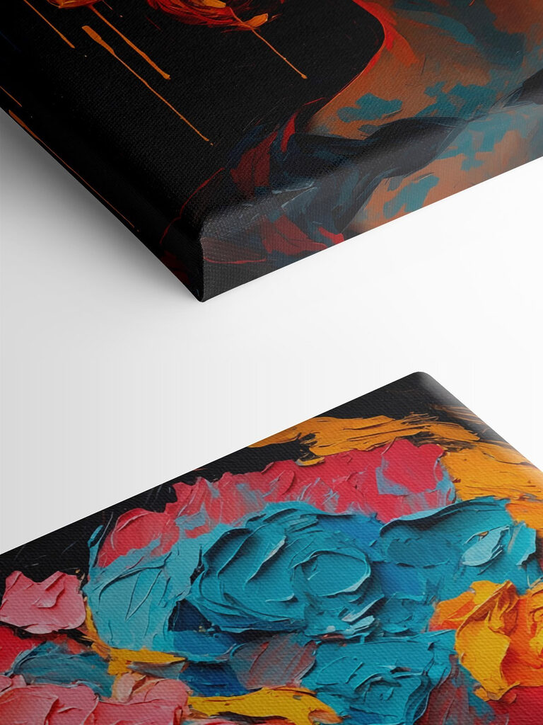 Woman with colorful flowers on her head