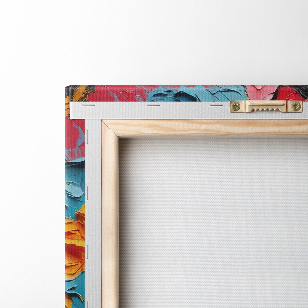 Woman with colorful flowers on her head