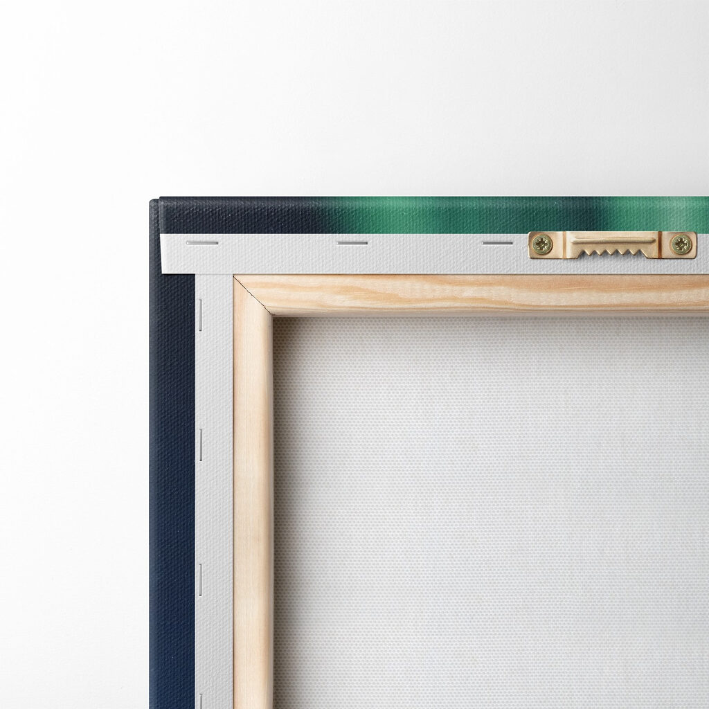 House in the snow with green lights in the sky