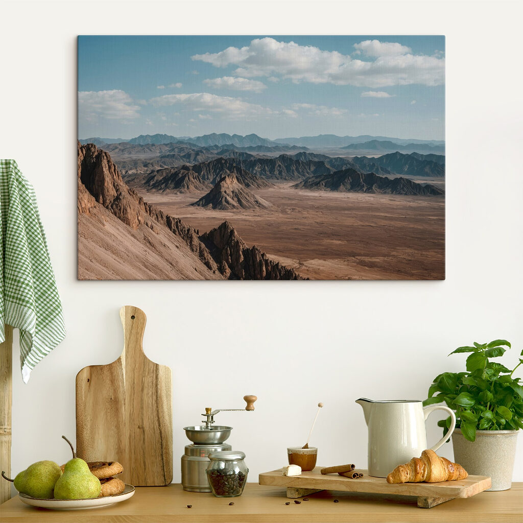 Landscape of mountains and blue sky