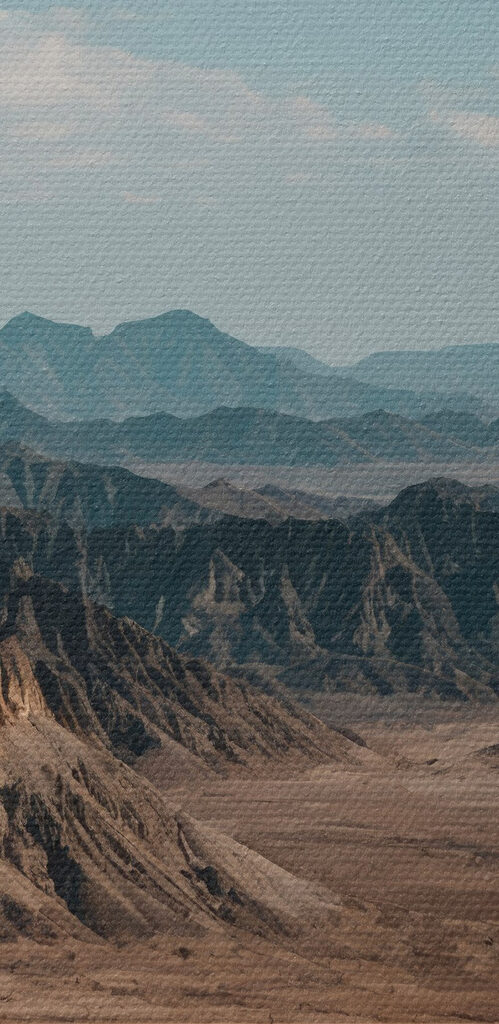 Landscape of mountains and blue sky