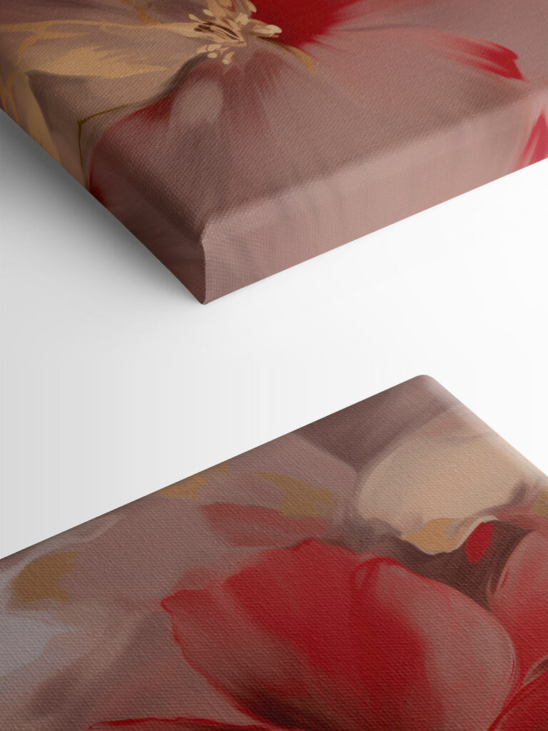 Blooming flowers in soft hues