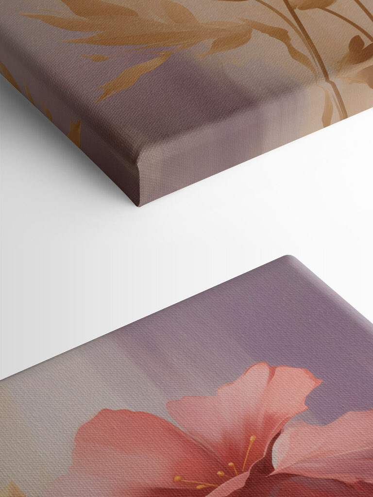 Painting of pink flowers