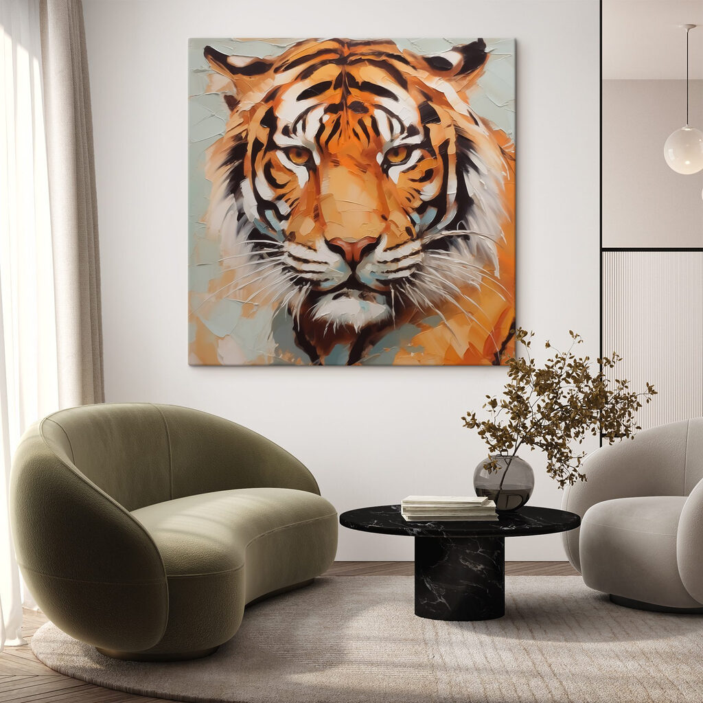 Tiger with a broken glass Tiger with a broken glass