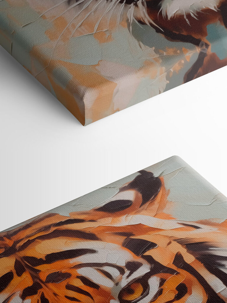 Tiger with a broken glass Tiger with a broken glass