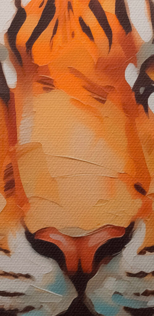 Tiger with a broken glass Tiger with a broken glass