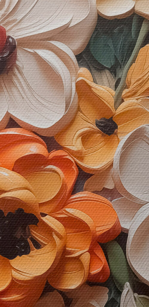 Beautifully crafted floral arrangement artwork