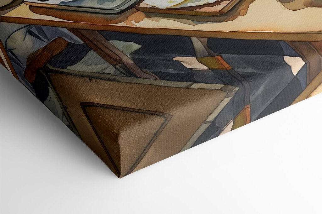 Table with food and drinks on it by a lake Table with food and drinks on it by a lake