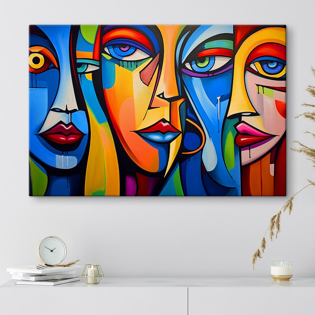 Painting of faces and lips Painting of faces and lips