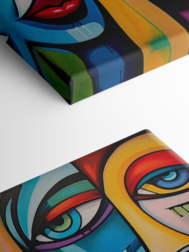 Painting of faces and lips Painting of faces and lips