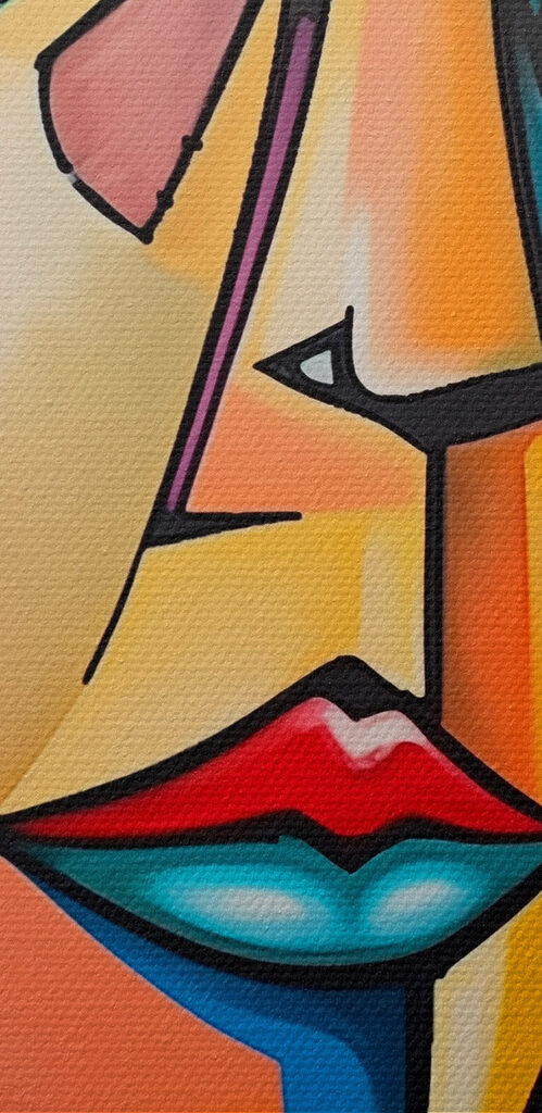 Painting of faces and lips Painting of faces and lips