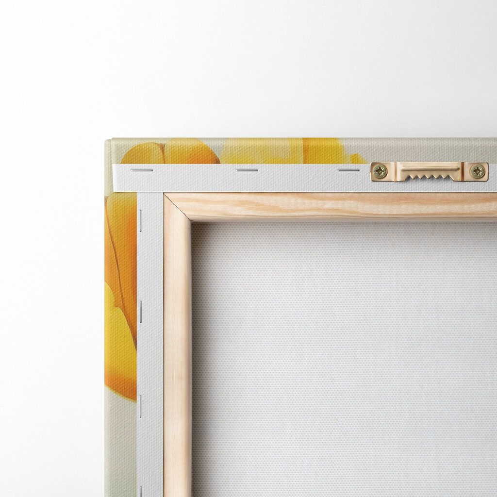 Painting of yellow tulips