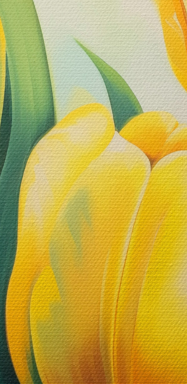 Maľovanie žltých tulipánov Maľovanie žltých tulipánov