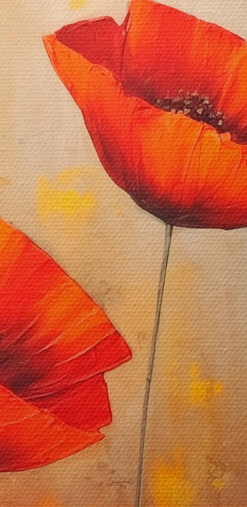 Painting of red flowers