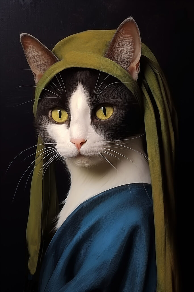 Cat wearing a green hat Cat wearing a green hat