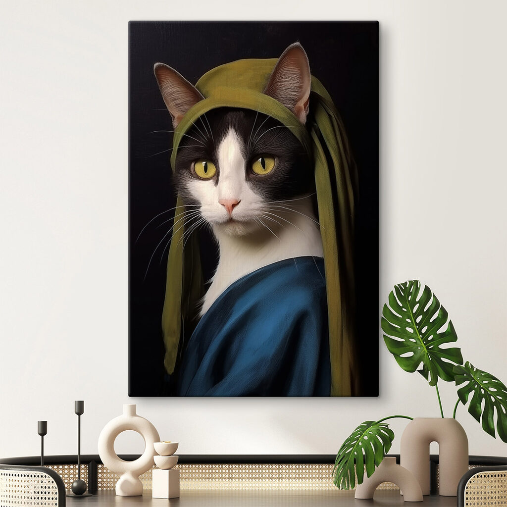 Cat wearing a green hat Cat wearing a green hat