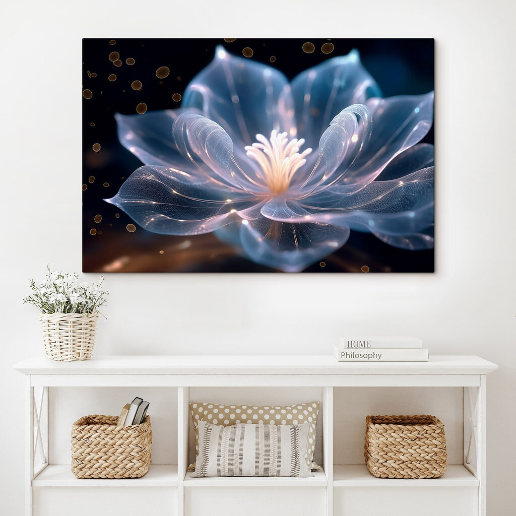 Transparent flower with a white center Transparent flower with a white center