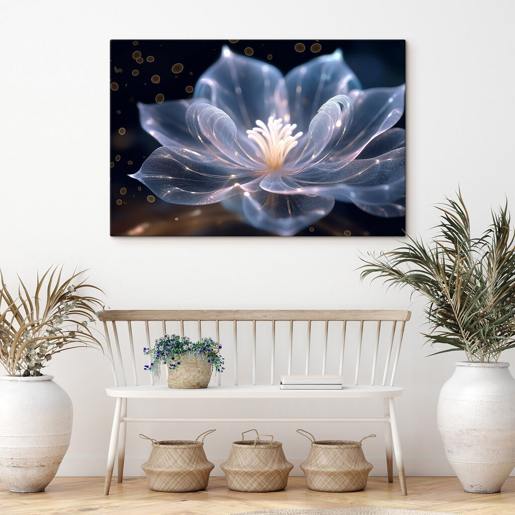 Transparent flower with a white center Transparent flower with a white center