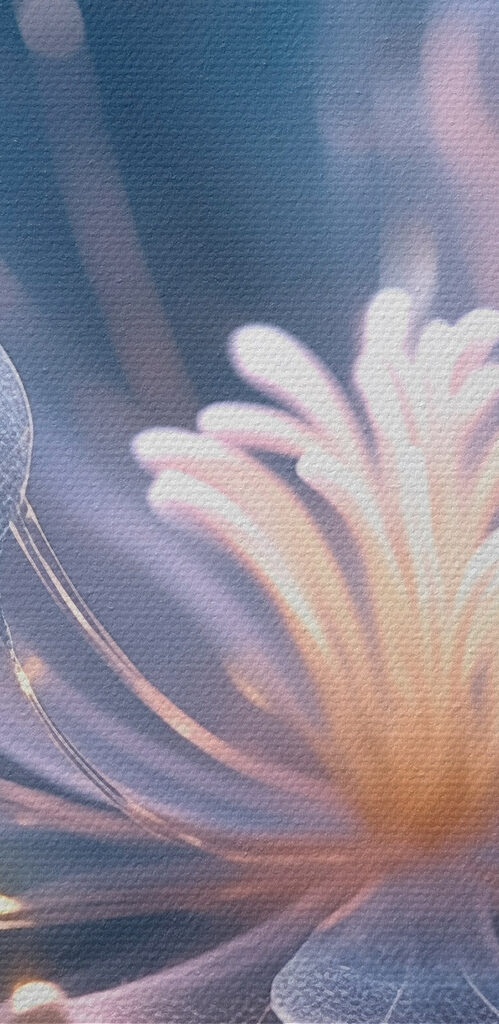 Transparent flower with a white center Transparent flower with a white center