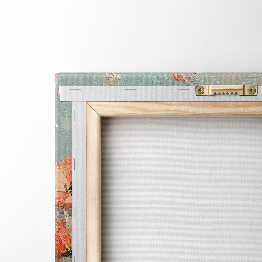 Painting of flowers in a blue vase Painting of flowers in a blue vase