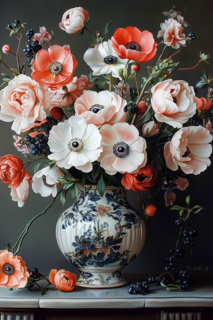 Vase with flowers in it