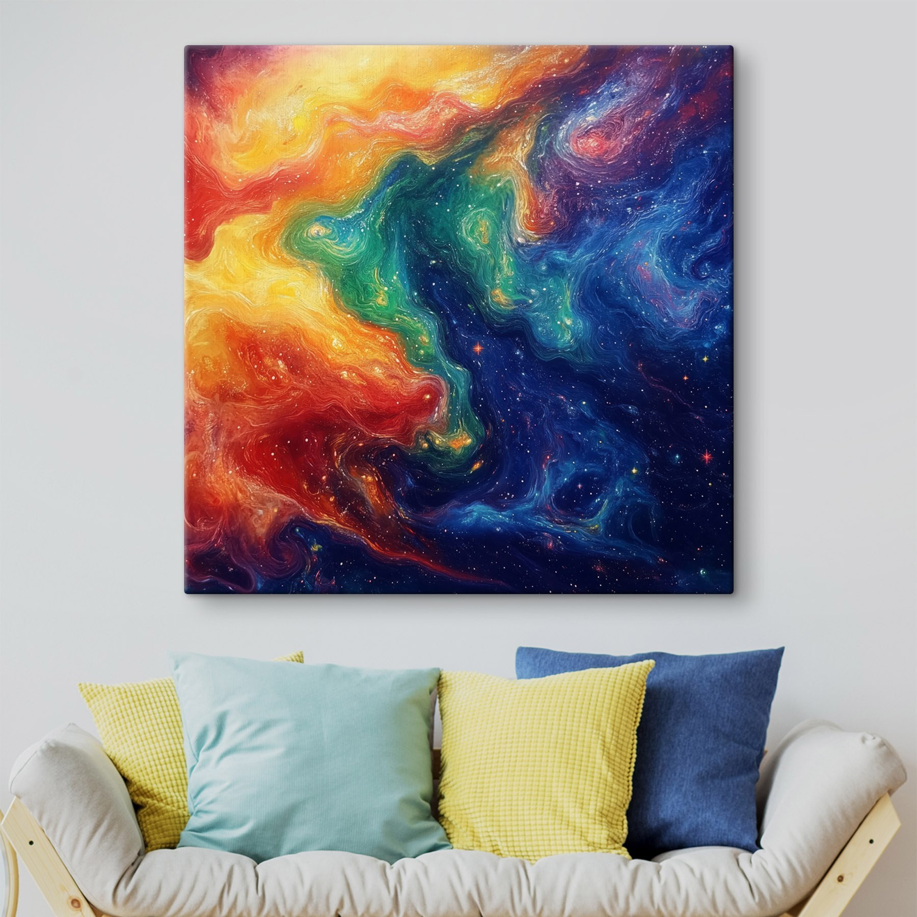 Colorful swirls of light