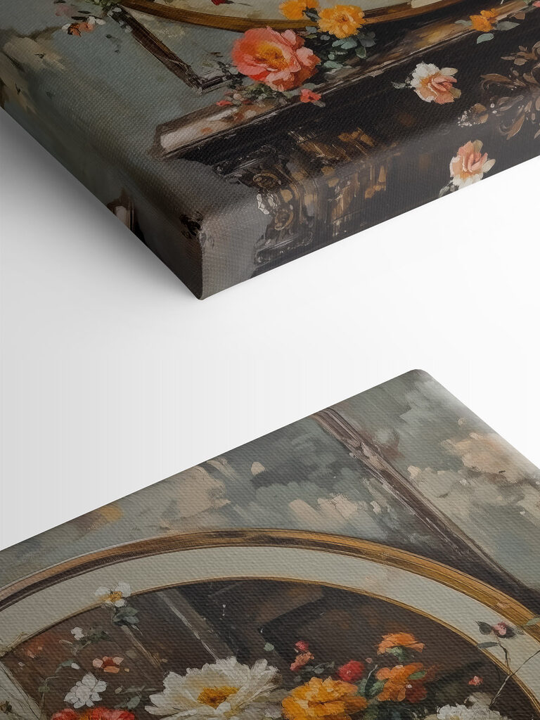 Painting of flowers in a vase Painting of flowers in a vase