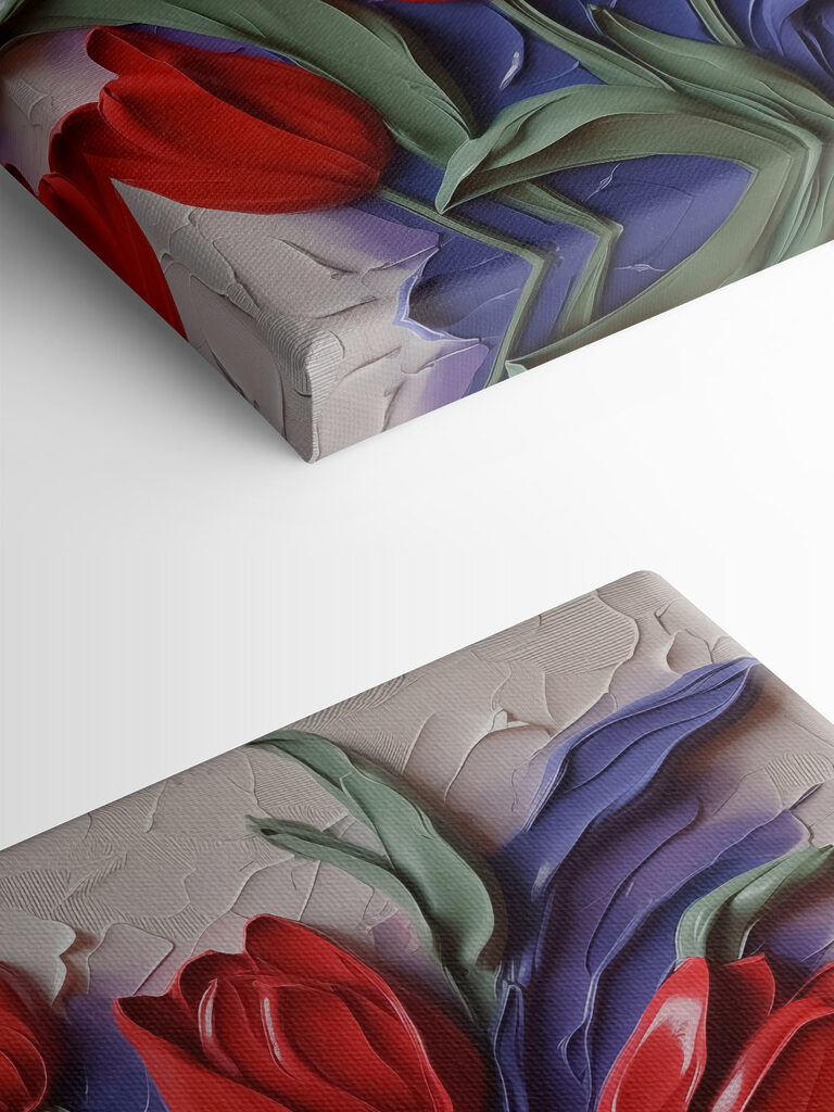 Painting of red flowers Painting of red flowers