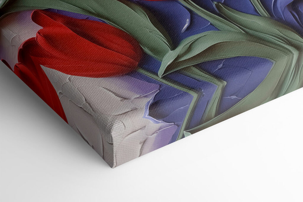 Painting of red flowers Painting of red flowers