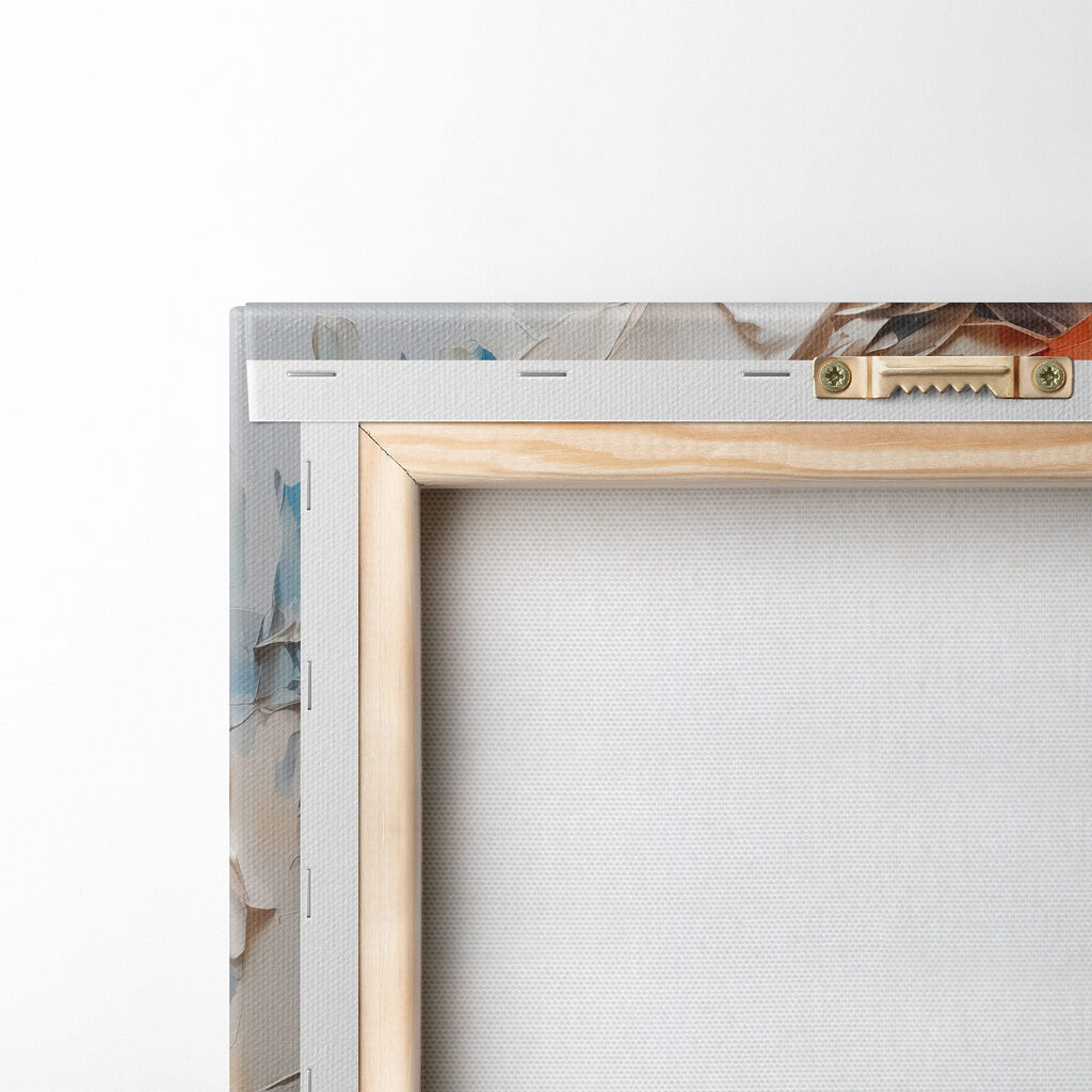 Woman's face covered in torn paper