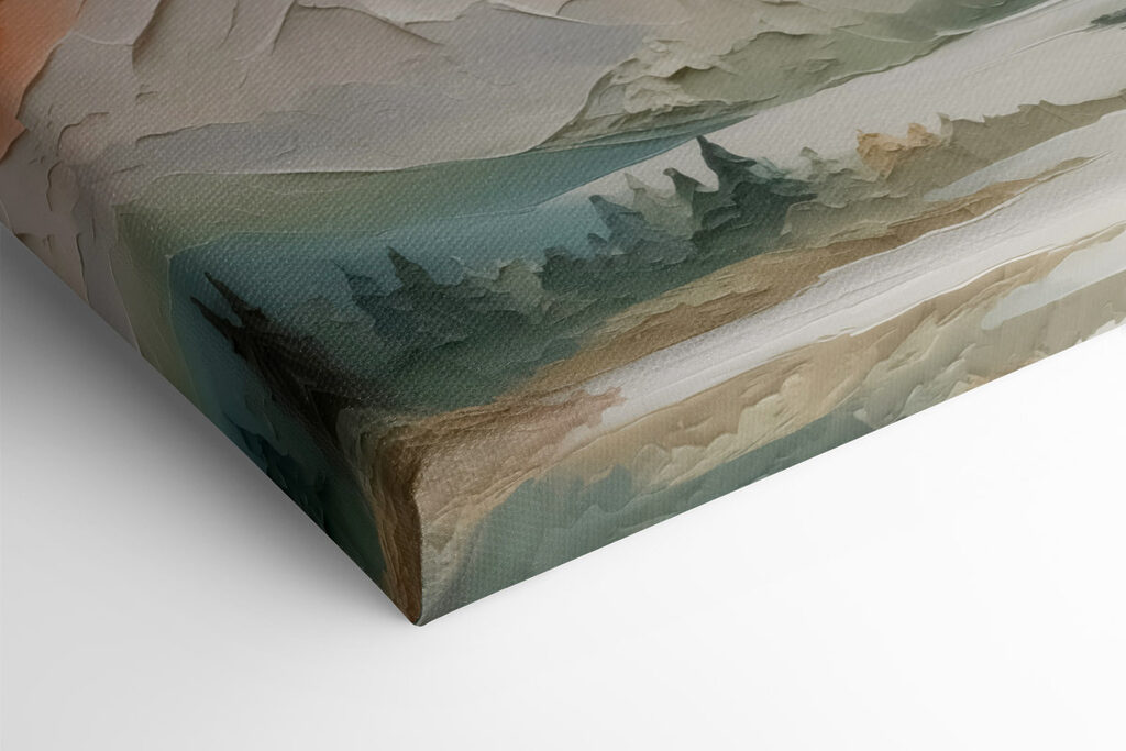Painting of a mountain range