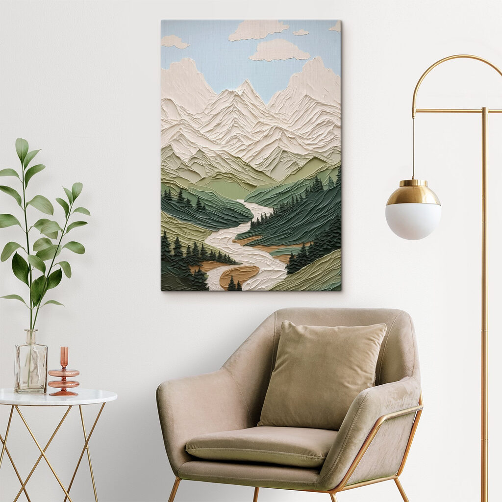 Paper cut out of a mountain