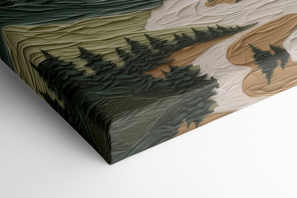 Paper cut out of a mountain