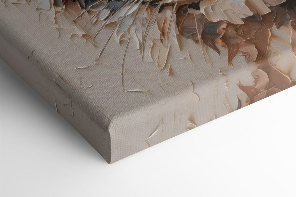 Tiger painted on a white surface